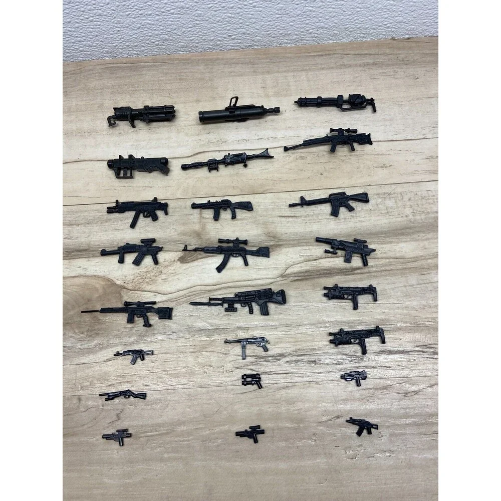 Military Action Figures Accessries Weapons Lot Of 24